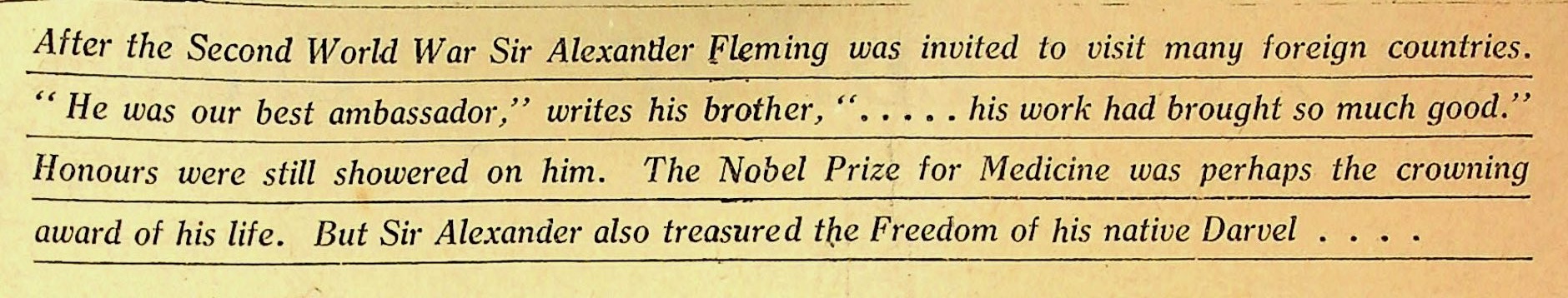 Headline for Robert Fleming article 13